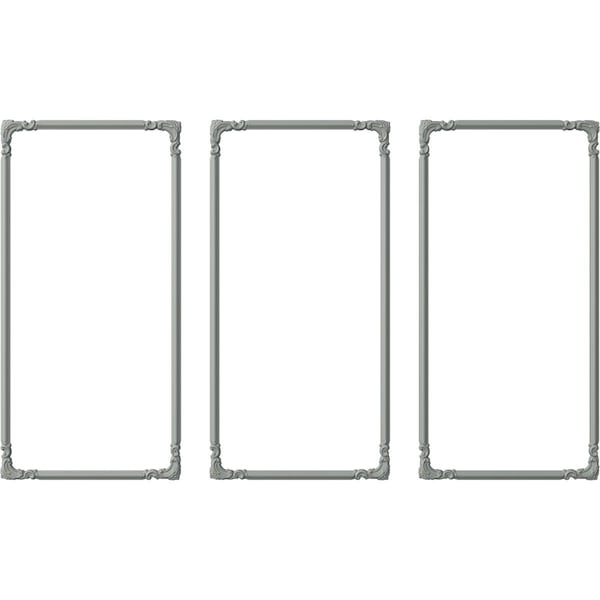 Ekena Millwork 31-in. W x 62-in. H Ashford Panel Moulding Kit Triple Panel PMLKAS31X62C - main